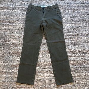 Apolis Global Citizen Chino Pants Men's 28" 28x28 Olive Green Cotton‎ Utility